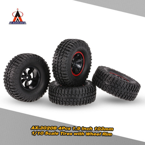 Llantas Con Ruedas P/auto A Control Remoto D90 Scx10 Cc01