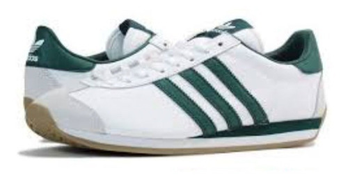 Tenis Zapatillas adidas Country Blanca Verde Hombre Env Grat