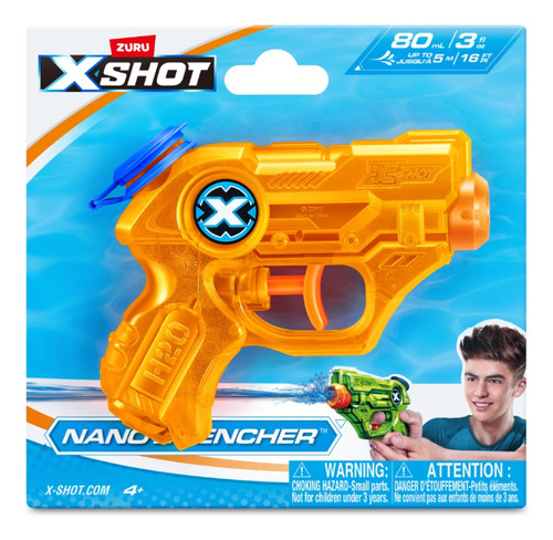 Lanzador Agua Naranja X Shot Nano Drencher 80ml