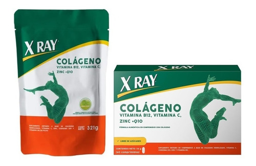 X Ray Colágeno Vitamina B12 Comprimidos X60un + Polvo X321g
