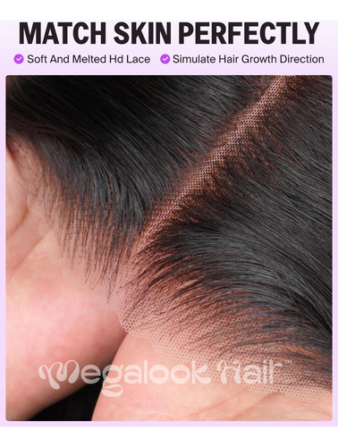 Peluca De Cabello Humano 20 Con Cierre Encaje Hd