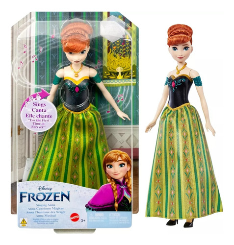 Muñeca Disney Frozen Anna Canciones Mágicas Original Mattel