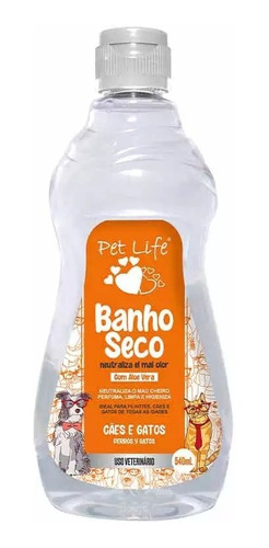 Banho A Seco Para Cães E Gatos 500ml - Pet Life 