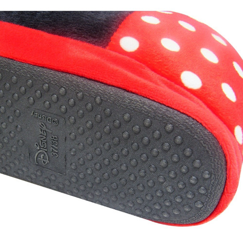 Imagem 10 de 10 de Pantufa 3d Pelúcia Minnie Mouse - Solado Borracha - Disney