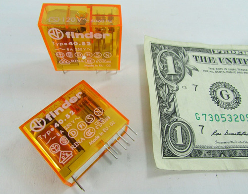 Lot 2 Finder 120vac Coil 8a 250v Miniature Ice Cube Rela Aas