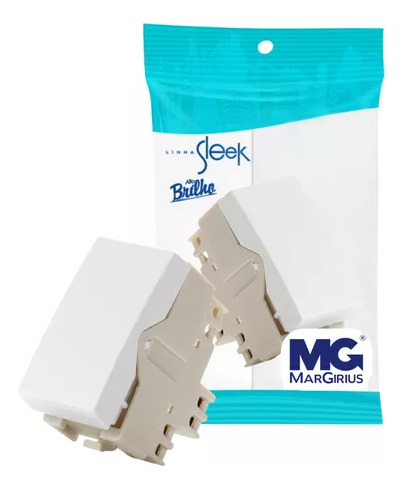Kit 5 Interruptor Simples Modular 10a 250v - Sleek Margirius