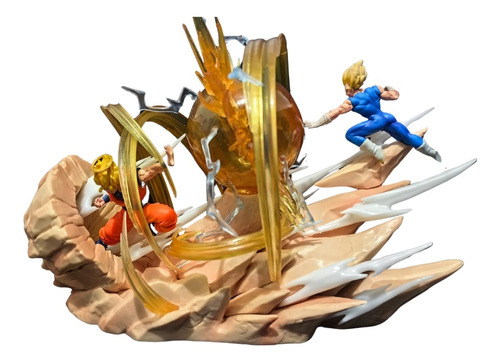 Majin Vegeta Vs Goku Figura De Acción + Caja Coleccionable