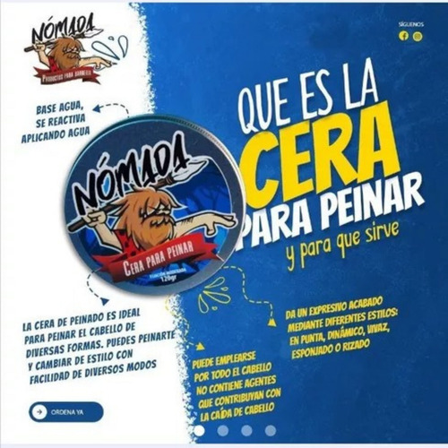 Cera Nómada Ice (azul) Base Agua
