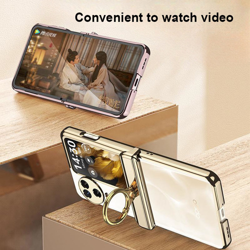 Funda Con Mica Soporte Anillo Para Oppo Find N3 Flip