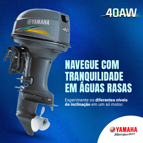 Motor De Popa Yamaha 40 Aws Comando A Distancia
