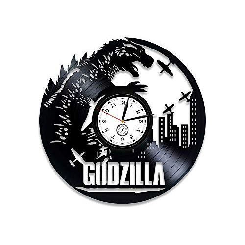 Kovides Godzilla Reloj De Pared De Vinilo Moderno Godzilla R