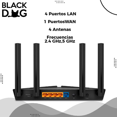 Imagen 2 de 5 de Router Archer Ax10 Tp-link V1.20 1.5 Gbps Negro 220v