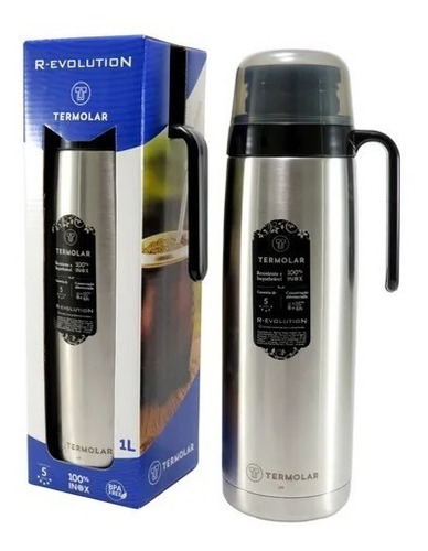 Termo Termolar R-evolution Rolha Dupla de acero inoxidable 1L acero
