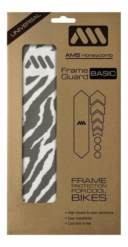 Protetor universal de quadro de bicicleta Ams Frameguard Zebra