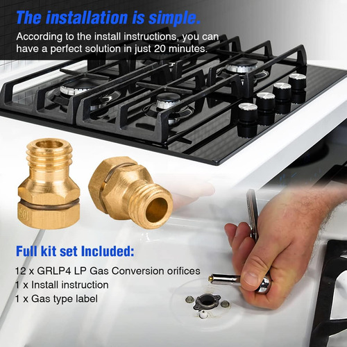 Kit De Conversion De Gas Grlp4 Lp | Orificio De Propano |...