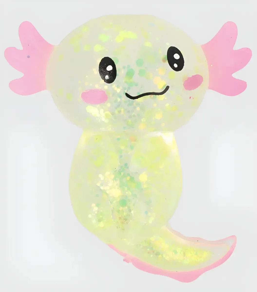 Squishy Ajolotito De Gel Color Verde Lima