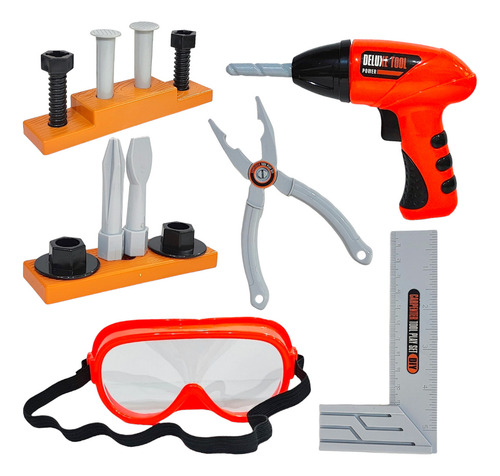 Set Valija De Herramientas 14 Piezas Con Taladro Infantil
