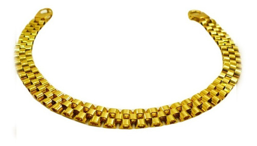 Pulsera Hombre Oro Gruesa 20 Grs Cierre Mosqueton Especial Diámetro 7 Cm Largo 20 Cm