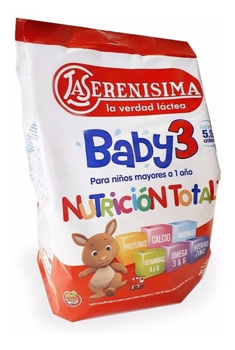 Leche La Serenisima Baby 3 X 8 Pouch 800gr Nutricia Bago