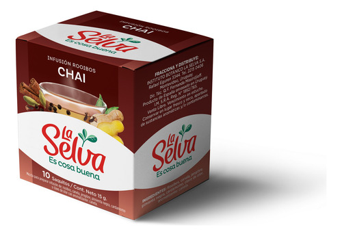 Té Chai La Selva 10 Sobres