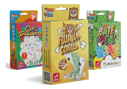 Kit 3 Jogos De Cartas Alfabetizei Autismo Dislexia Tdah