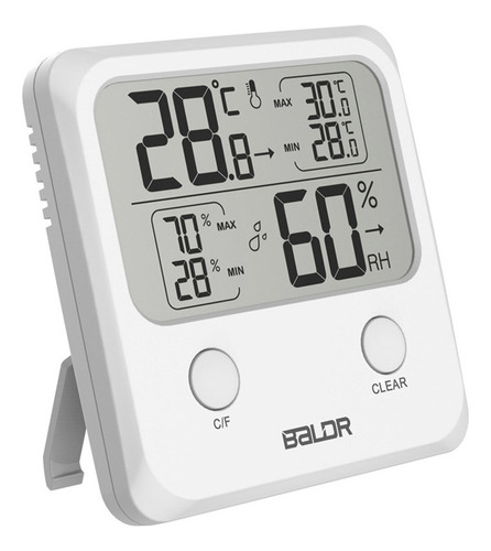 Medidor Com Display Máximo/mínimo, Termômetro Interno, Higrô