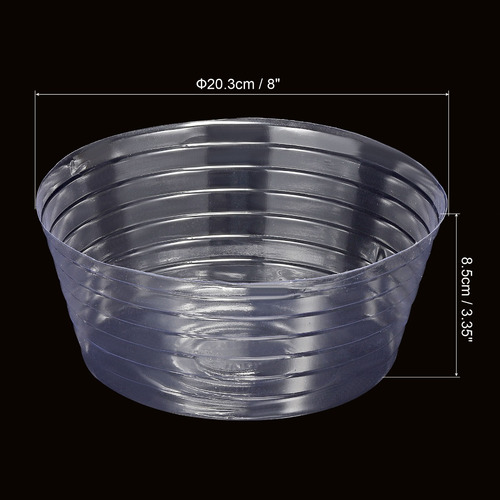 Base Maceta Redonda 8 Plástico Flor Planta Clara 20pzs
