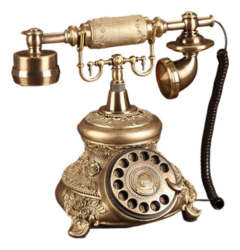 Teléfono De Dial Giratorio Antiguo, Retro Vintage, Fijo