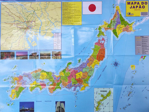 Mapa Do Japão Edição Atual Rodovias Rotas Marítimas E Linhas