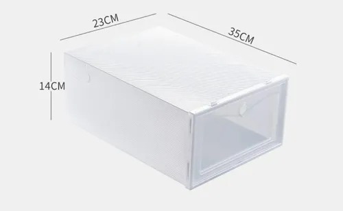 Imagen 2 de 7 de Pack 6 Organizador De Zapatos Caja Organizadora Transparent