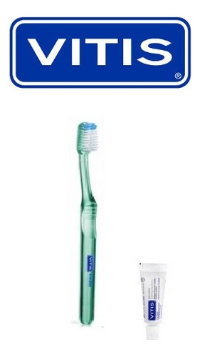 Pack 10 Cepillo Dental Vitis Medio + Pasta 15ml