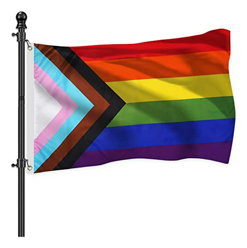 Bandera Orgullo Lgbtq+ 3x5 Pies Con Grommets - Arcoíris Bise