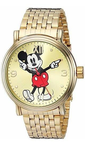 Reloj De Cuarzo Para Hombre Disney Mickey De Metal Y Acero I