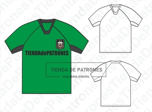 Moldes Patrones Remera Camiseta Futbol Hombre Talle S Al 2xl