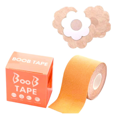 Fita Adesiva Boob Tape Levanta Seios + 5 Par Protetor Seios