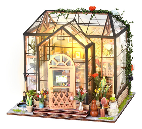 Casa De Muñecas Led Con Muebles Y Plantas Kit De Casa Mini