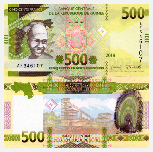 Guinea - 500 Francos - Año 2018