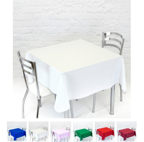 10 Toalha De Mesa Oxford 6 Lugares Retangular 2,10x1,40 Liso Cor Branco