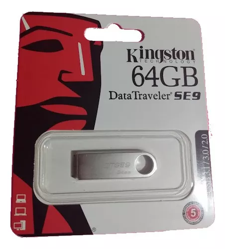 MEMORIA USB 16GB 2.0 KINGSTON, DATA TRAVELER SE9, PLATEADO. 