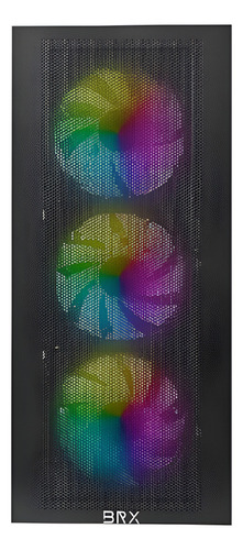 Gabinete Atx Gamer Zephyra Ca-056 C/ 3 Fan Rgb Brx Cor Preto