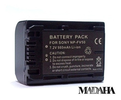Bateria P/ Sony Np-fv50 Xr160 Sr68 Cx110 Sx43 Sx44 Hc9e