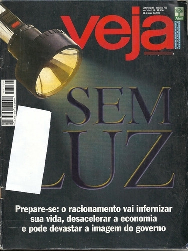 Revista Veja Nº 1700 - Sem Luz - Racionamento - Ej