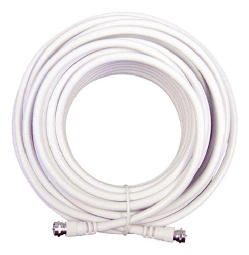 Cable Tipo Rg-6 En Color Blanco Con Jumper Coaxial - 950650