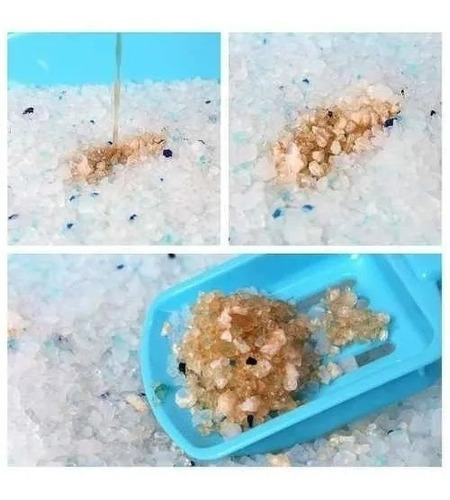 Imagen 5 de 7 de Piedritas Sanitarias Para Gatos Silica Gel Rosas 3,8lts