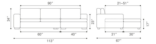 Sala Modular Brickell Blanco Këssa Muebles