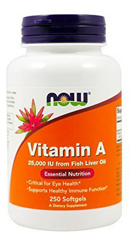 Ahora Alimentos Vitamina A, 25000 Ui De Aceite De Hígado De 