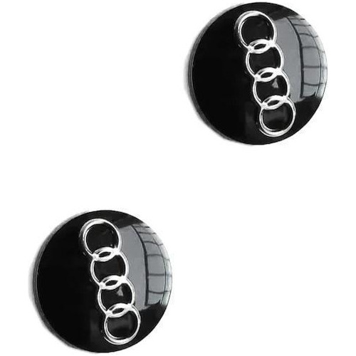 2 Emblema Adesivo Audi Chave Canivete Todos Modelos 14mm