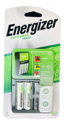 Cargador Energizer Maxi + 2 Pilas Aa