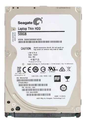 interno Seagate Momentus Thin ST500LM021 500GB