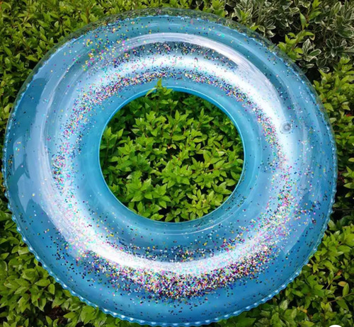 Salvavidas Inflable Redondo De Brillantina